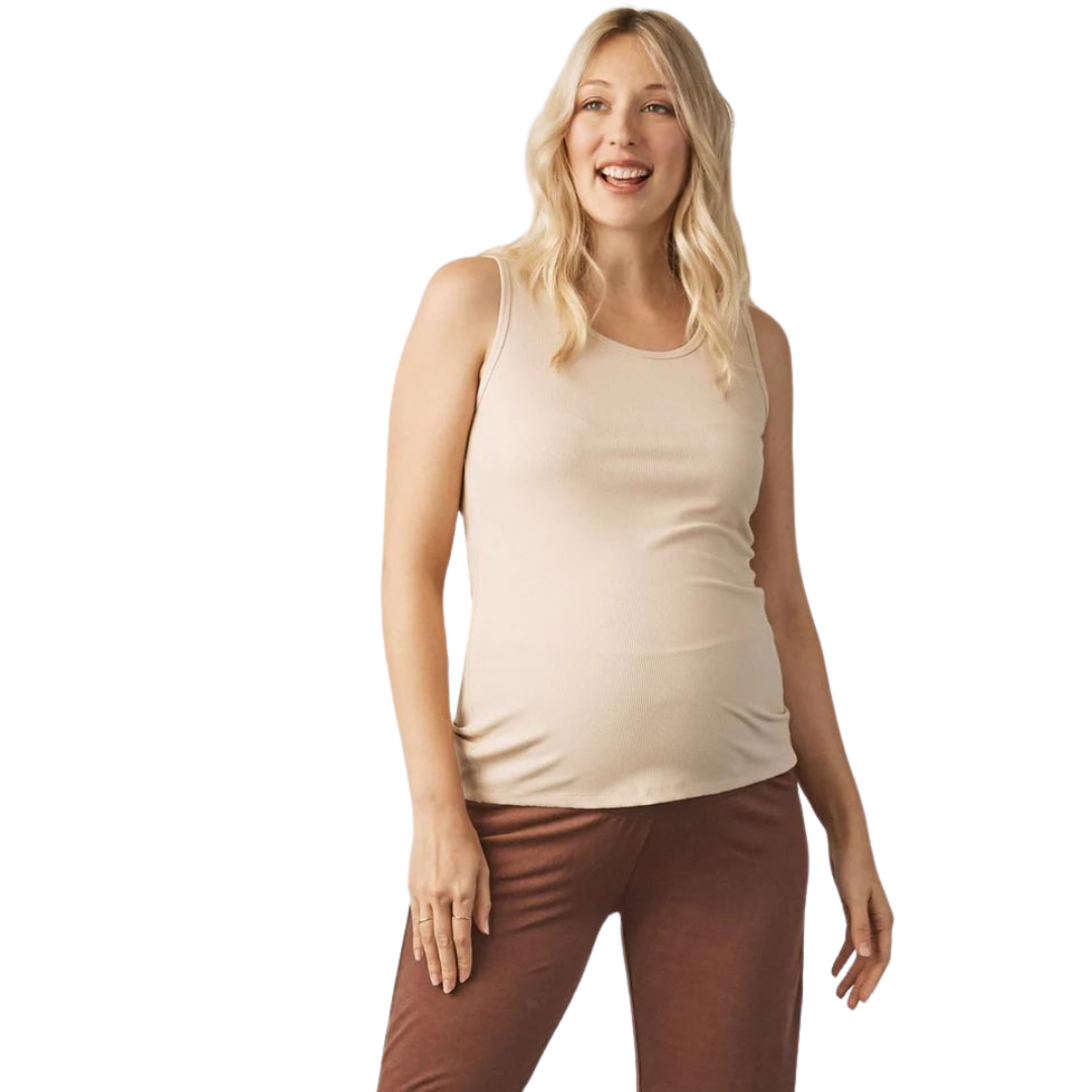 beige tank top maternity