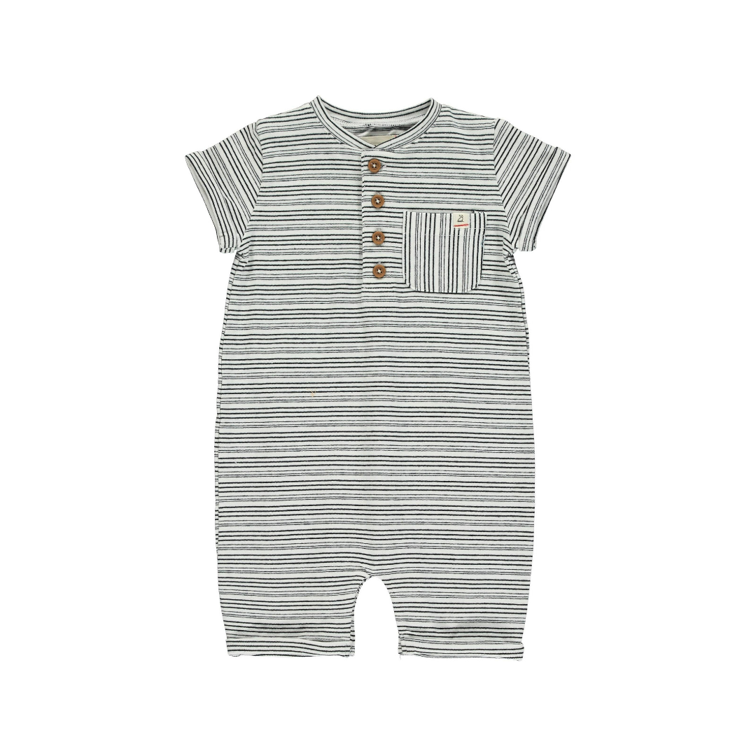 baby romper black striped