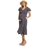 v neck maternity dress