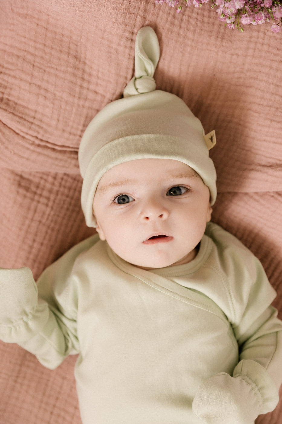 Baby Knotted Hat - Pistachio Lifestyle