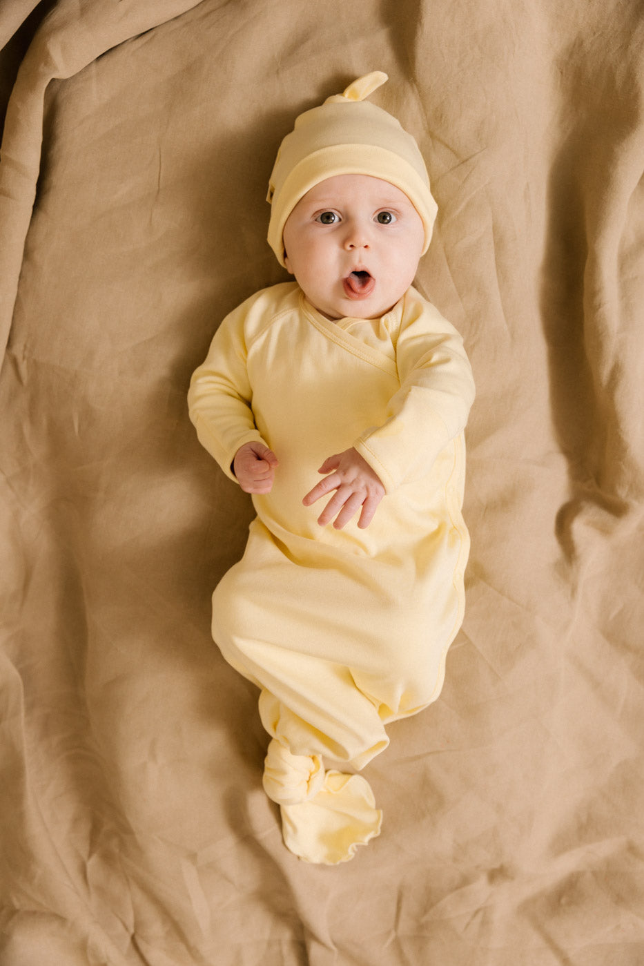 Baby Kimono Gown - Light Yellow Lifestyle