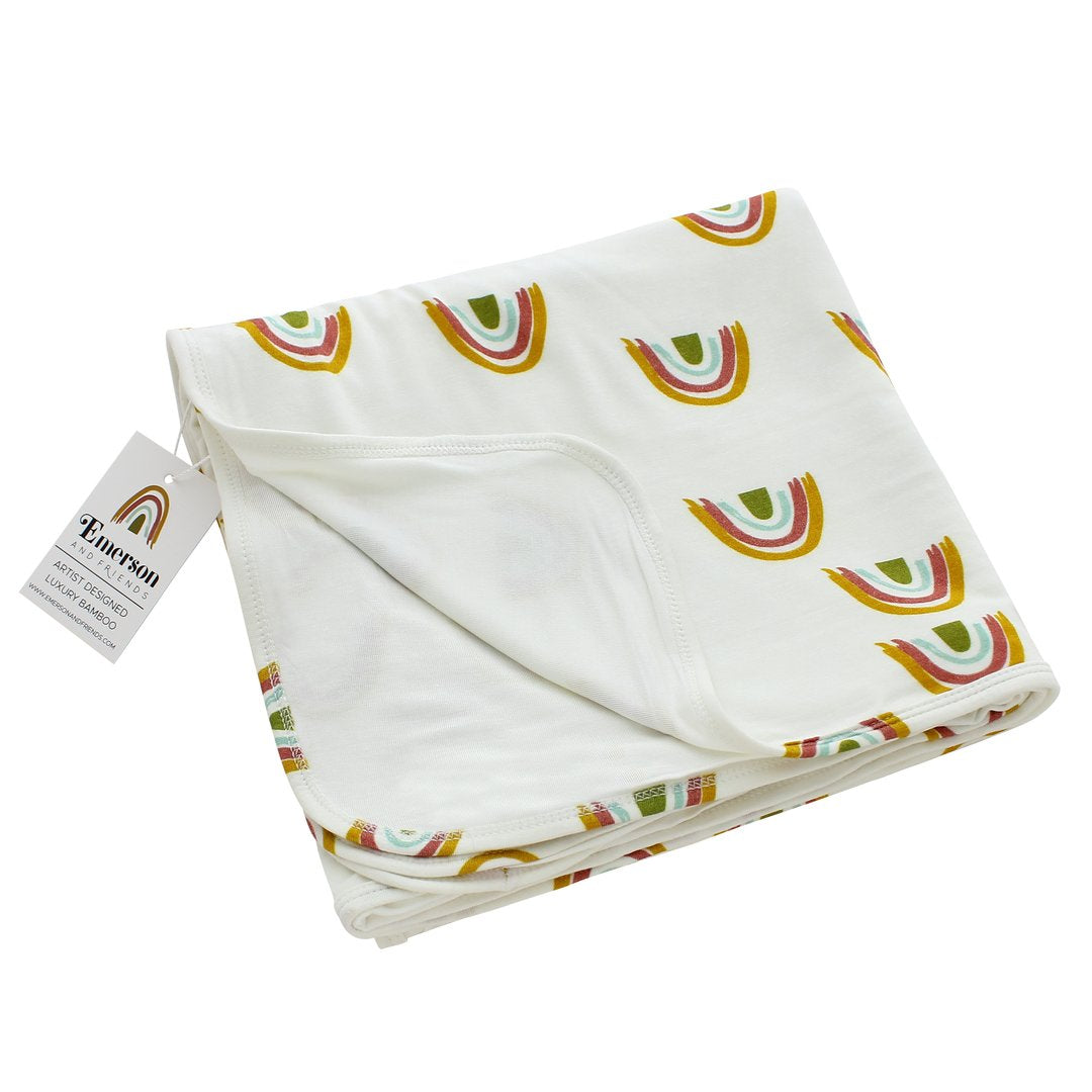Rainbow Luxury Bamboo Baby Blanket