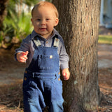 Baby Overalls - Navy
