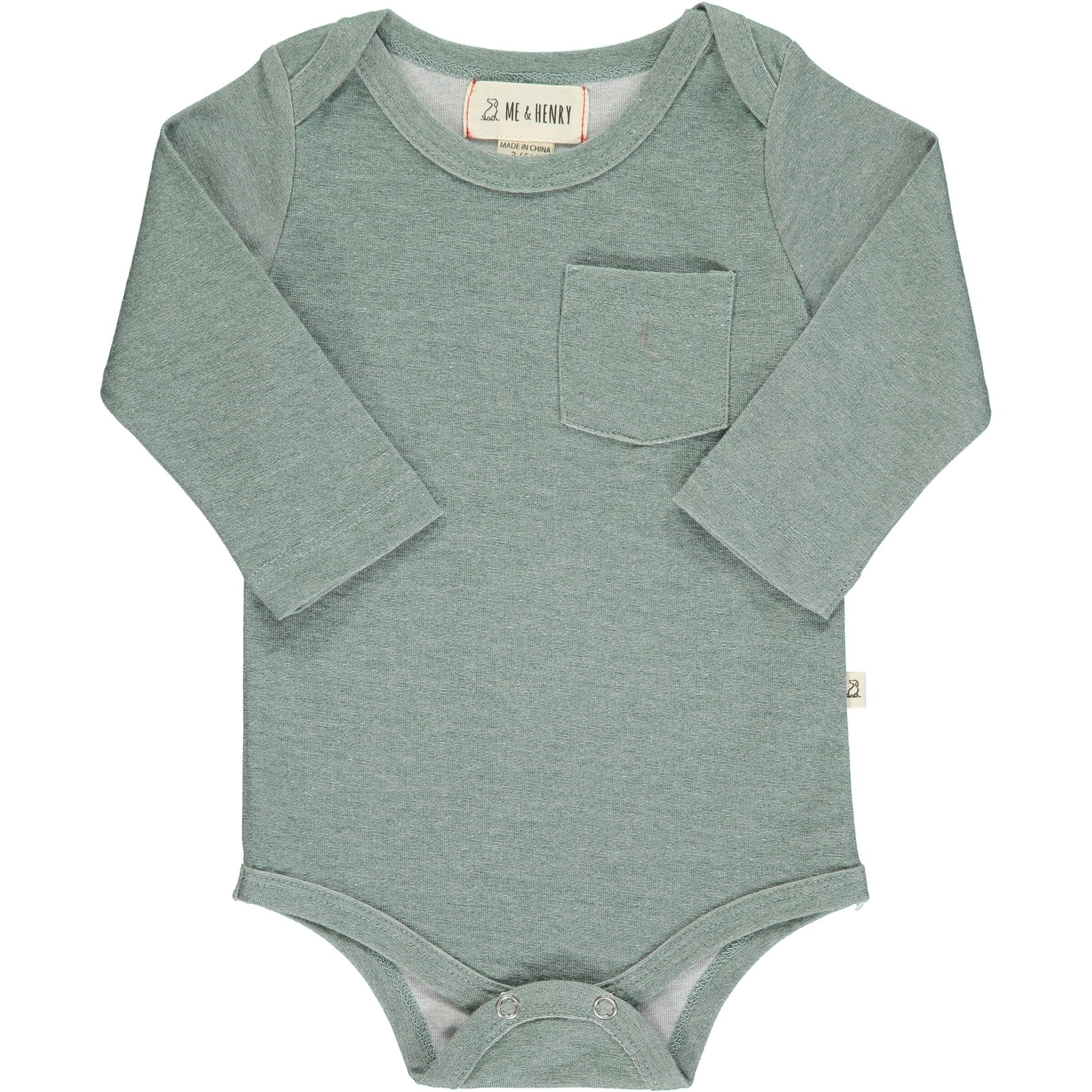 Long sleeve onesie - sage green
