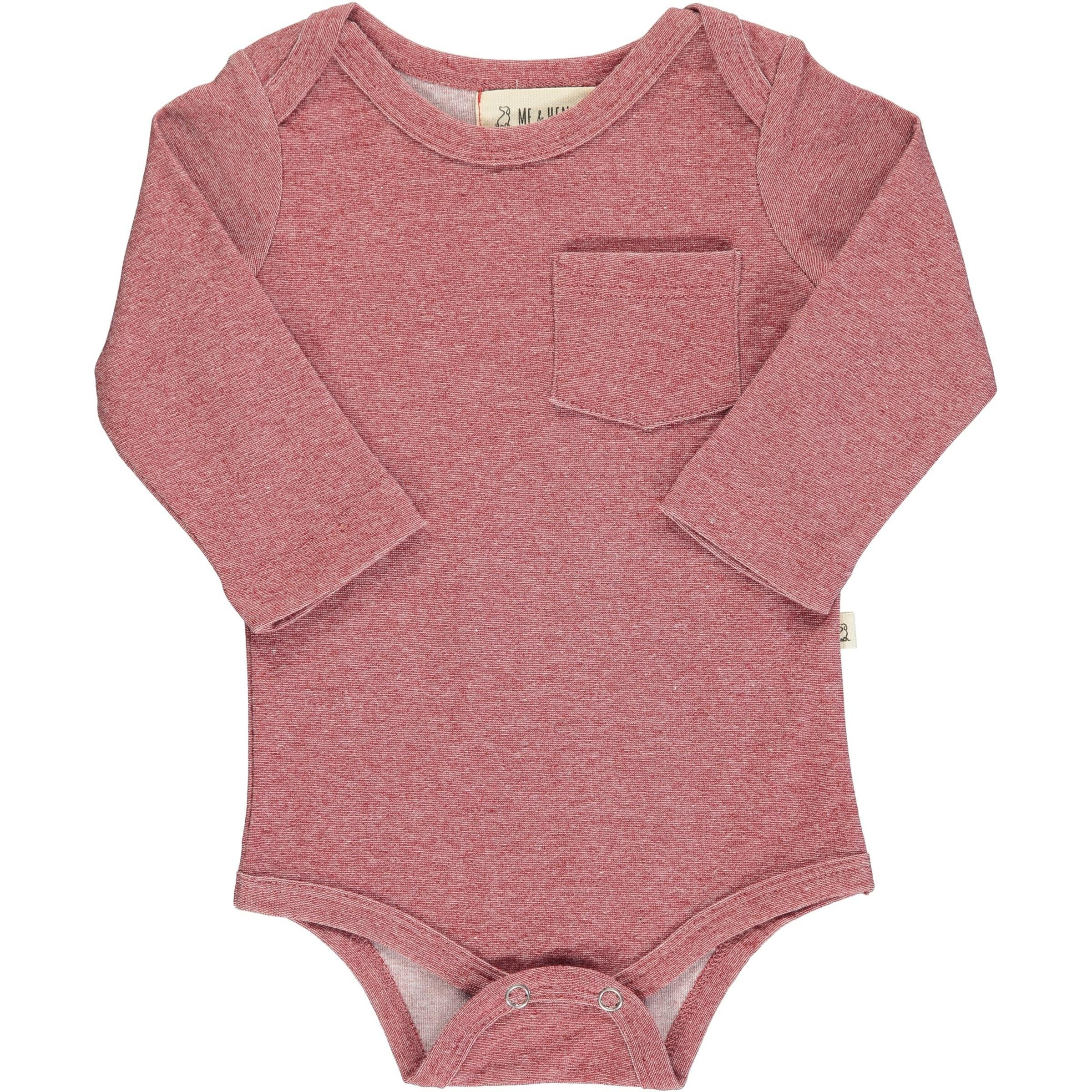 Long sleeve onesie - red