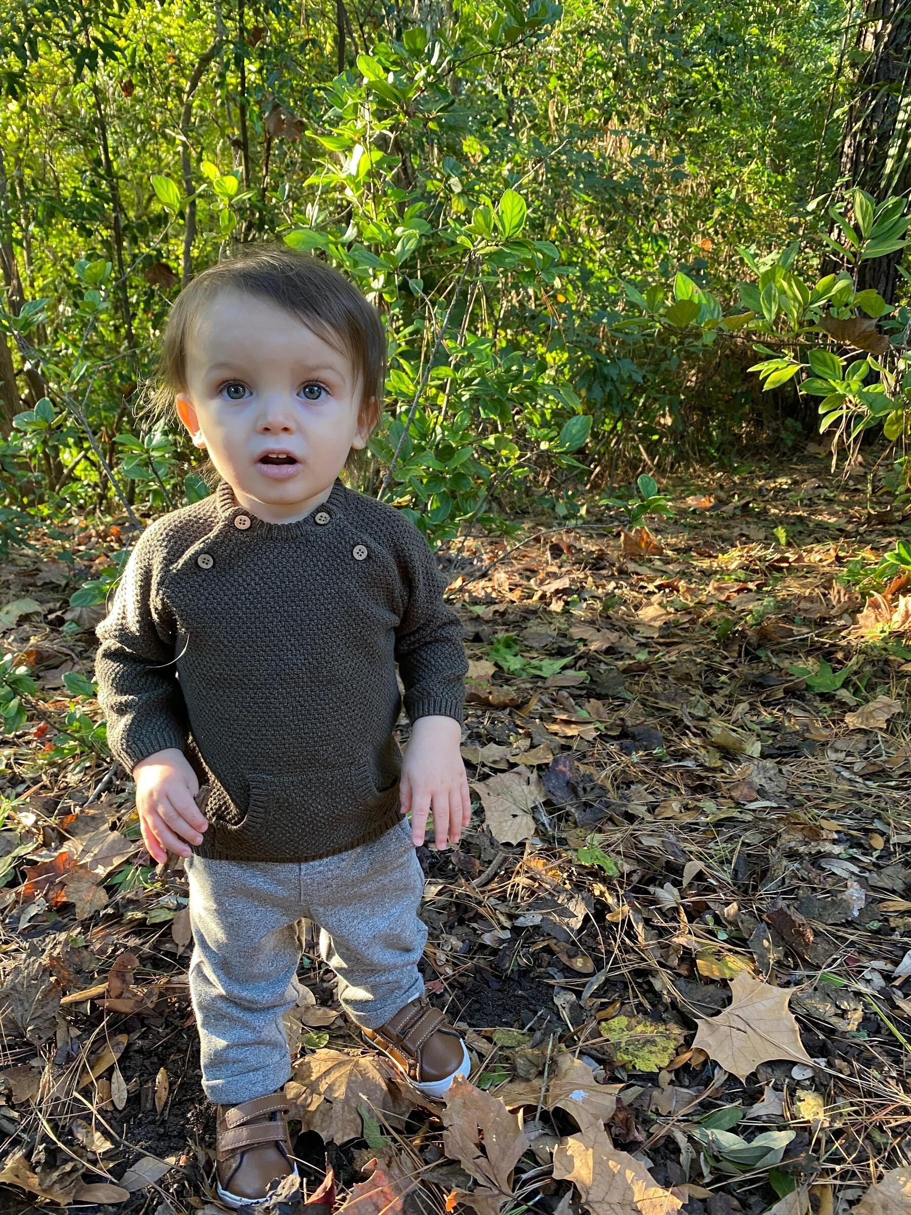 Baby Sweater - Forest Green Lifestyle