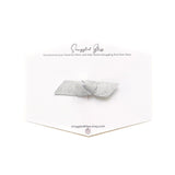 Leather Bow Baby - Silver