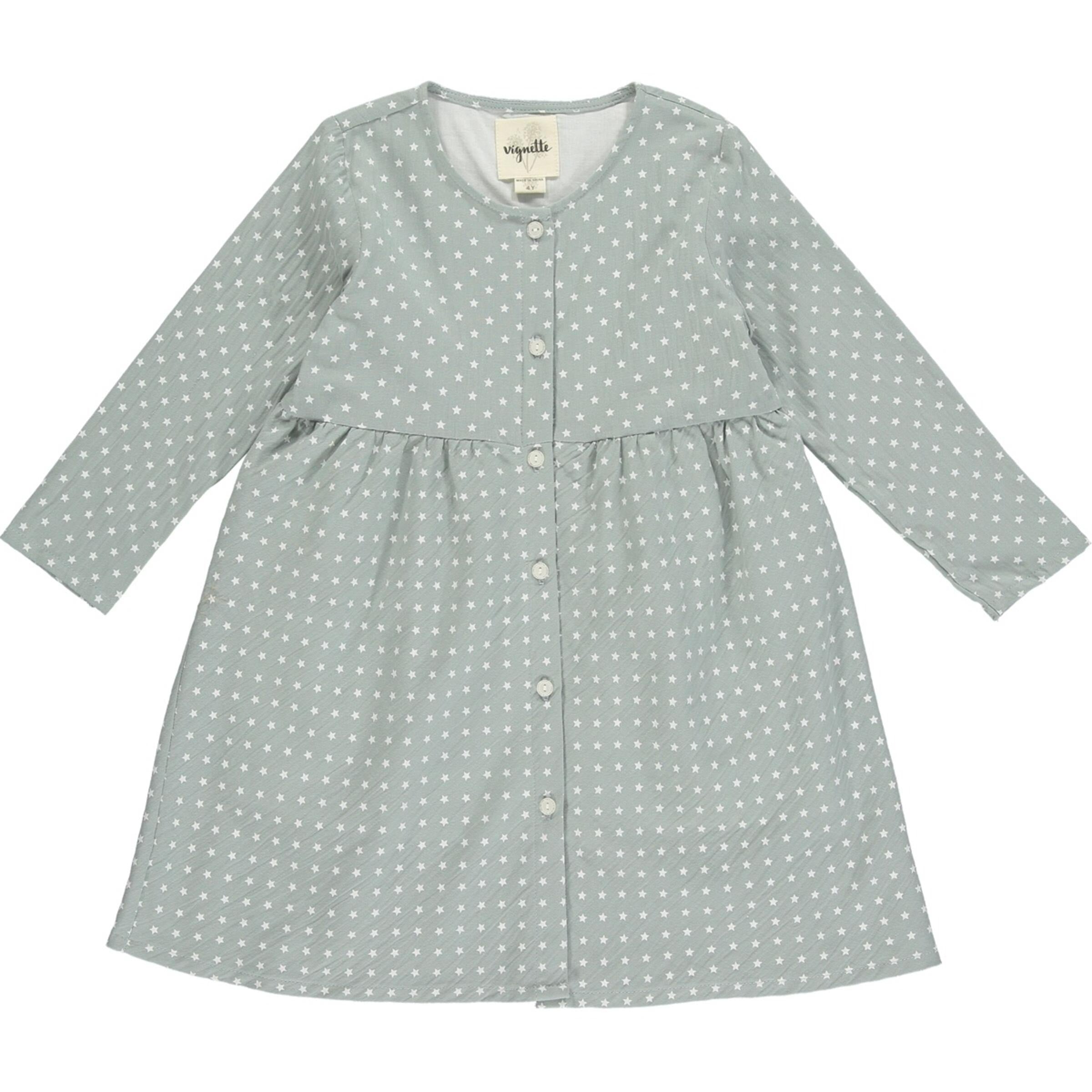 Baby Dress Long Sleeves - Blue Star