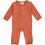 Baby Romper Long Sleeves - Pumpkin