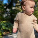 Baby Romper long sleeve - oatmeal lifstyle