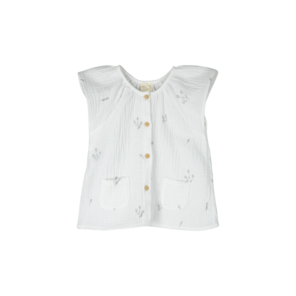 Baby Blouse- White Kites