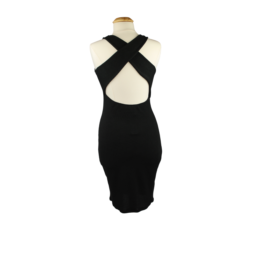 Maternity dress back - black