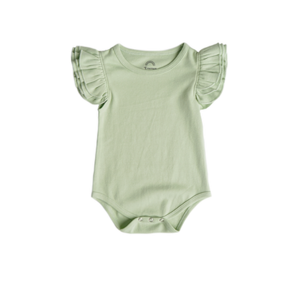 Flutter baby onesie- seagrass