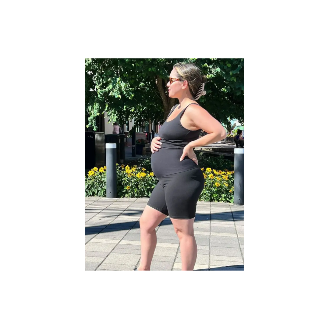 Maternity biker shorts full body