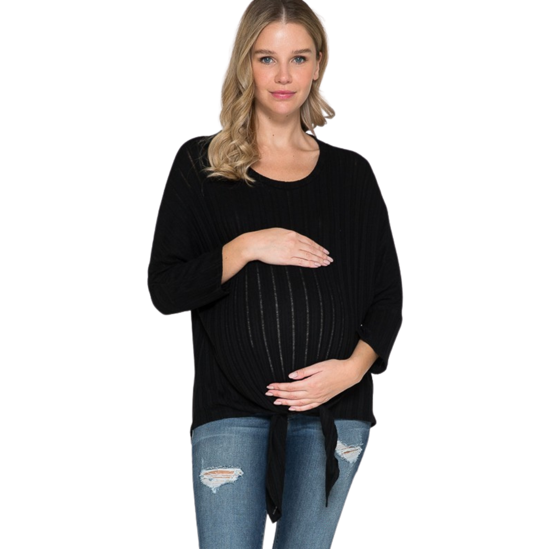 Maternity top - black lifestyle