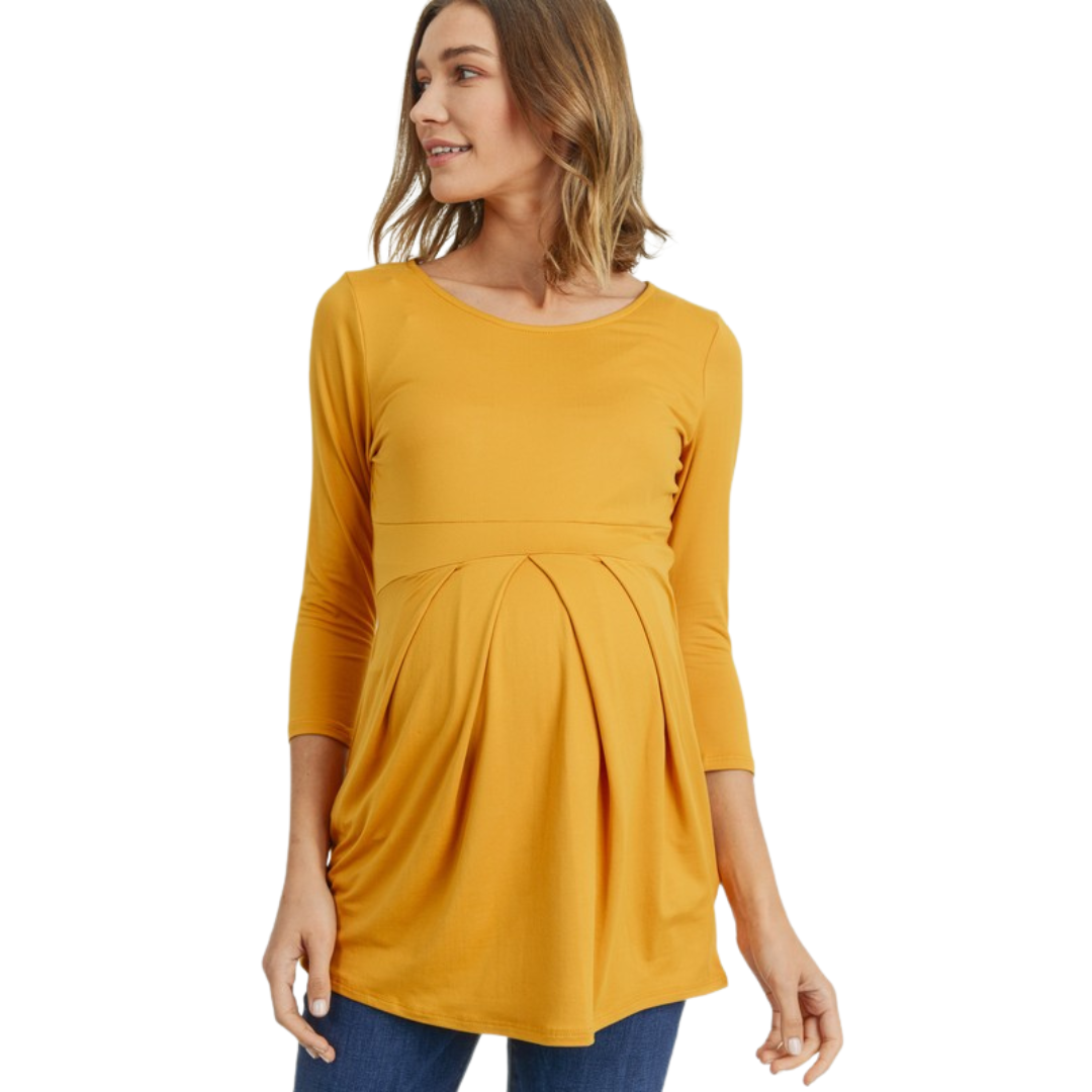 Maternity top - mustard lifestyle