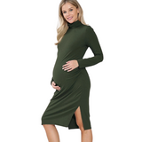Maternity Dress Long Sleeve - Green