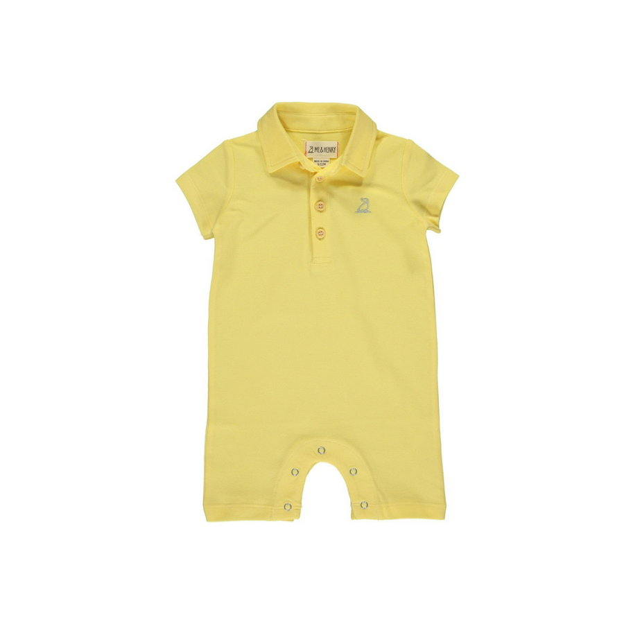 Baby Polo Romper - Yellow