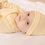 Baby Knotted Hat - Light Yellow Lifestyle