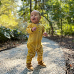 Baby Romper - Mustard Stripes Lifestyle