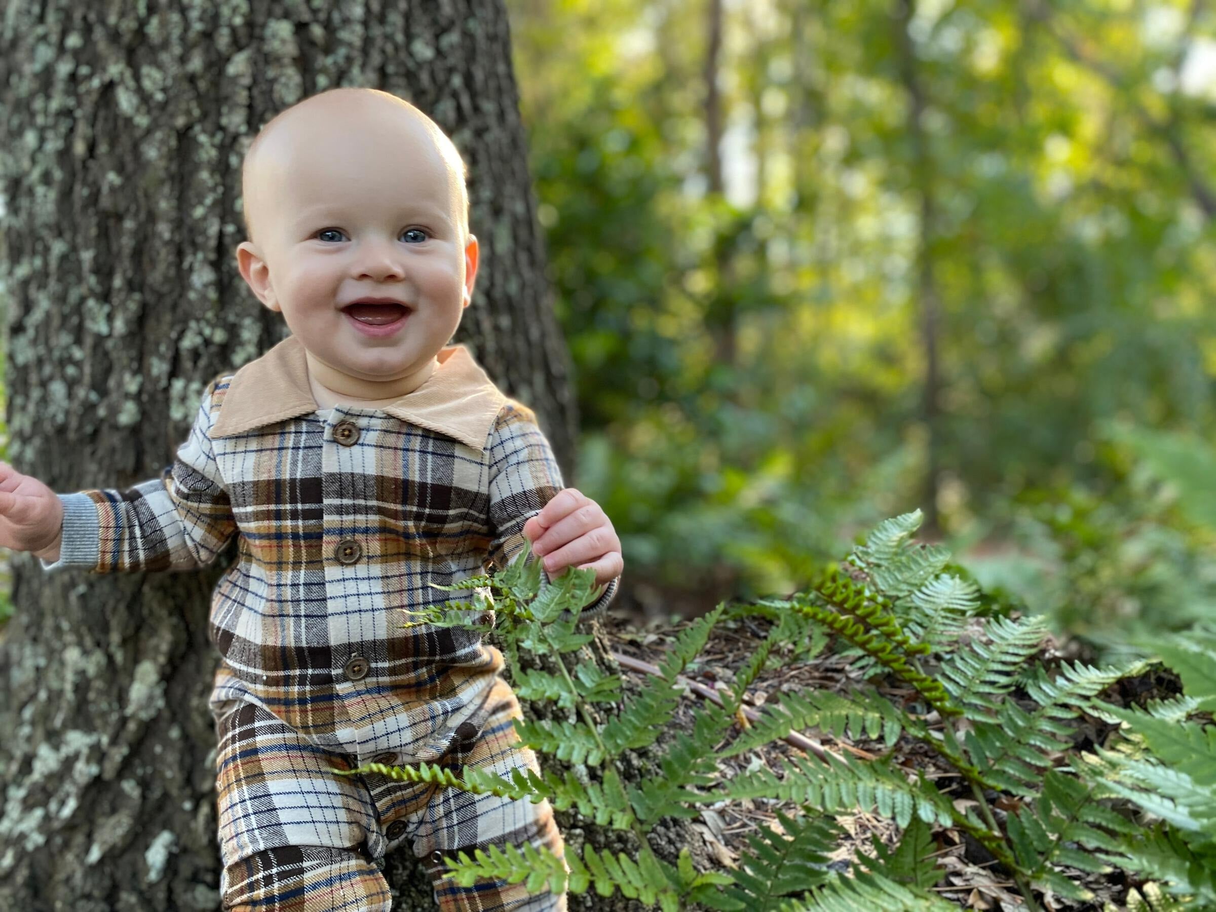 Baby Lumberjack Romper Lifestyle