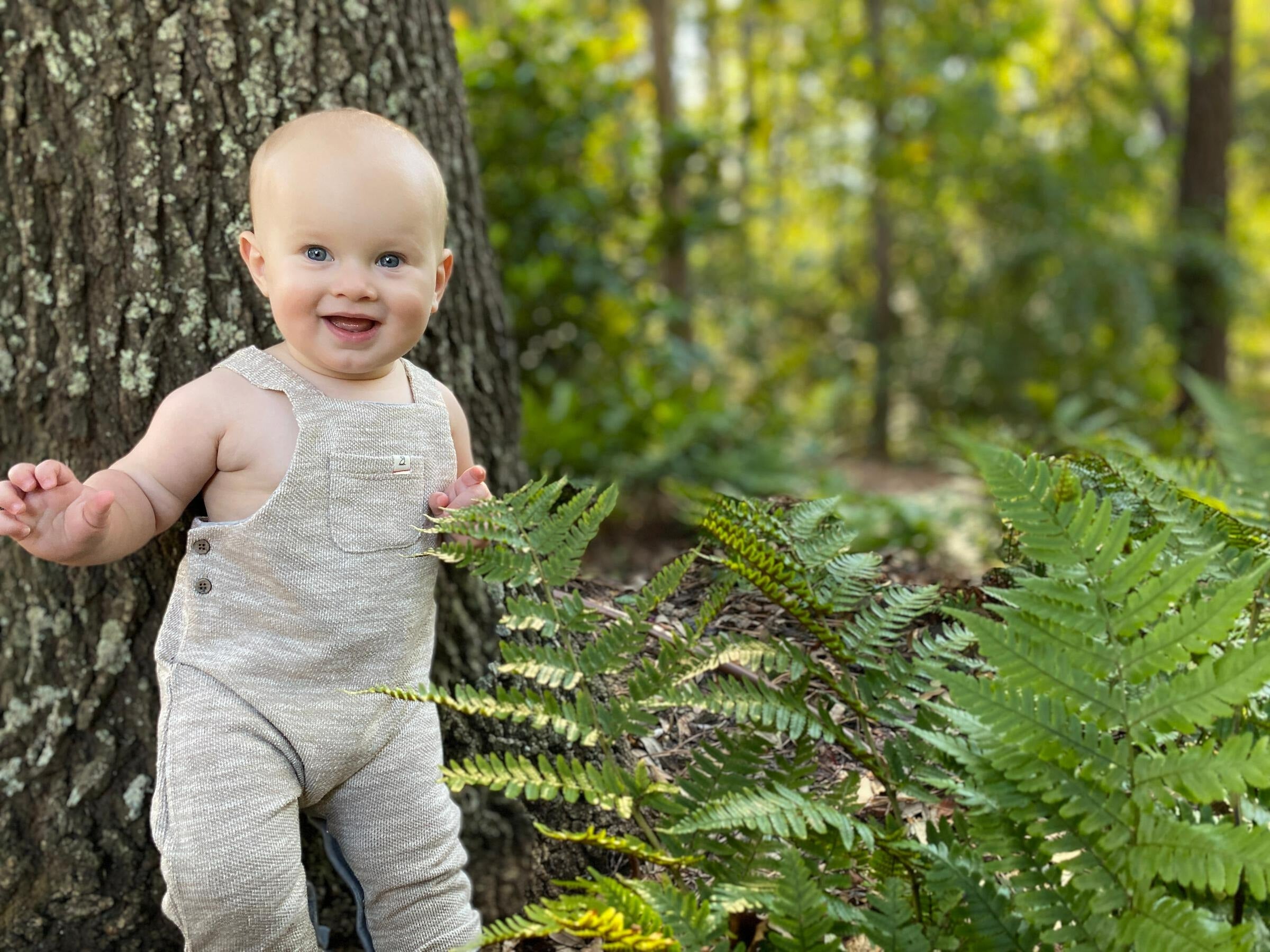 Baby Jersey Overalls - Beige Lifestyle
