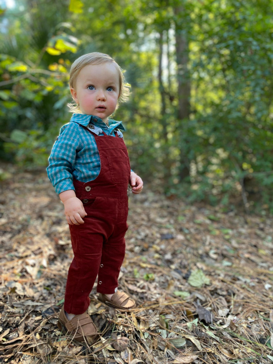 Baby Woven Overalls - Red Lifestyle