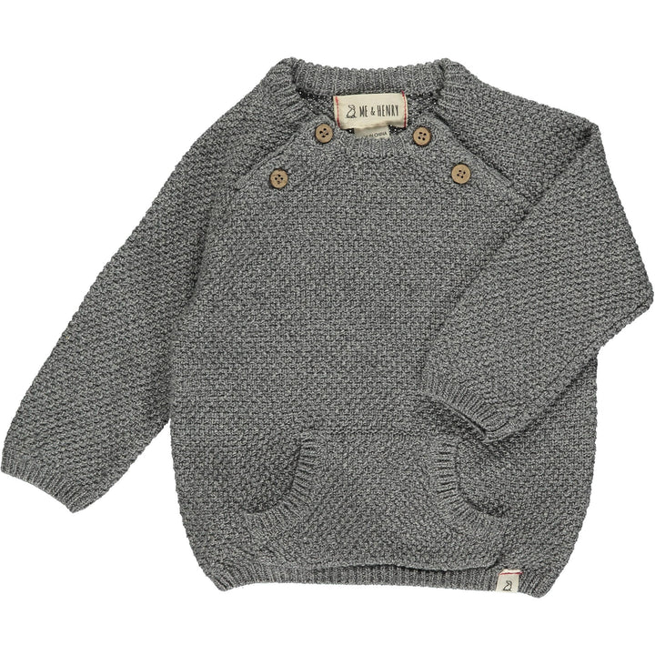 Baby Sweater - Heathered Brown