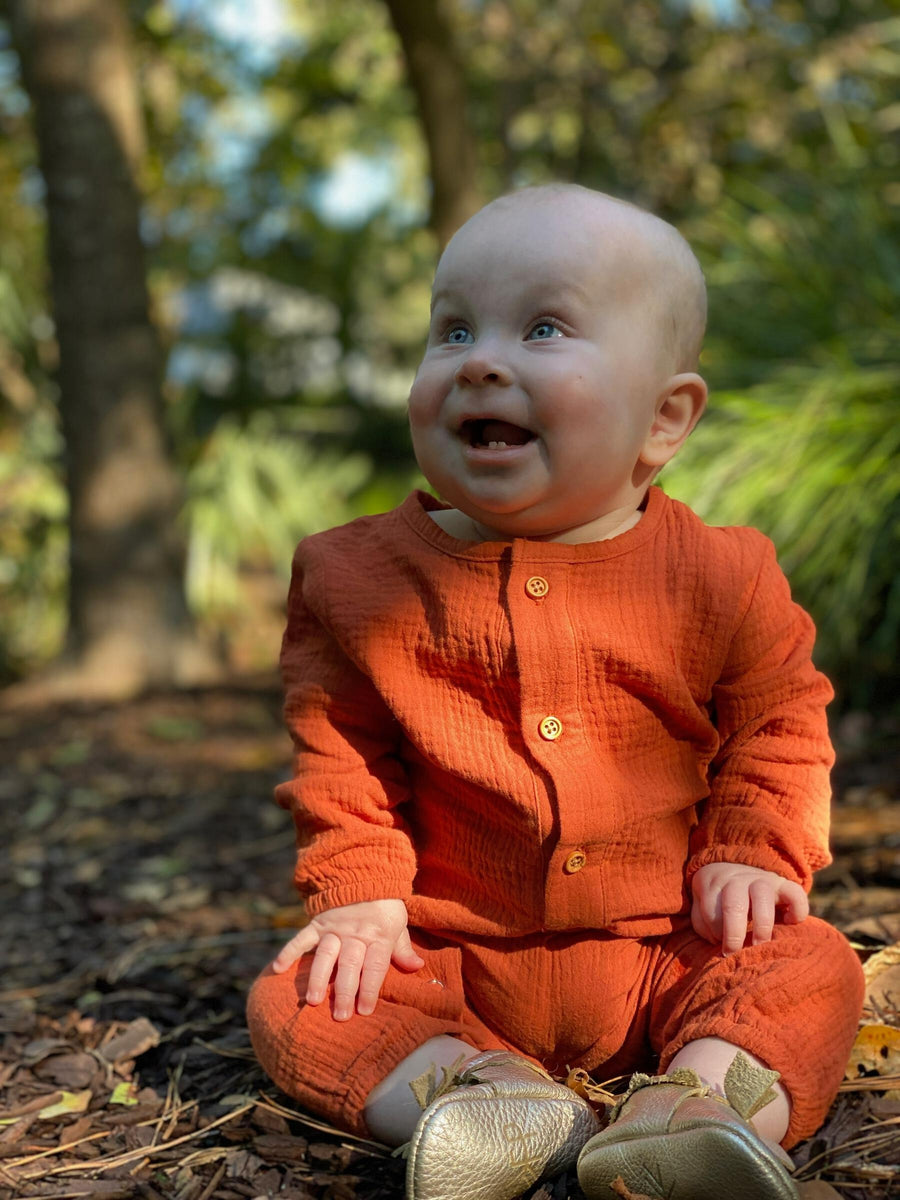 Baby Romper Long Sleeves - Pumpkin Lifestyle